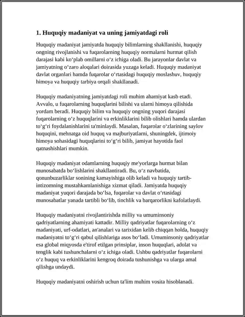 HUQUQIY MADANIYAT. MILLIY VA UMUMINSONIY QADRIYATLAR 4