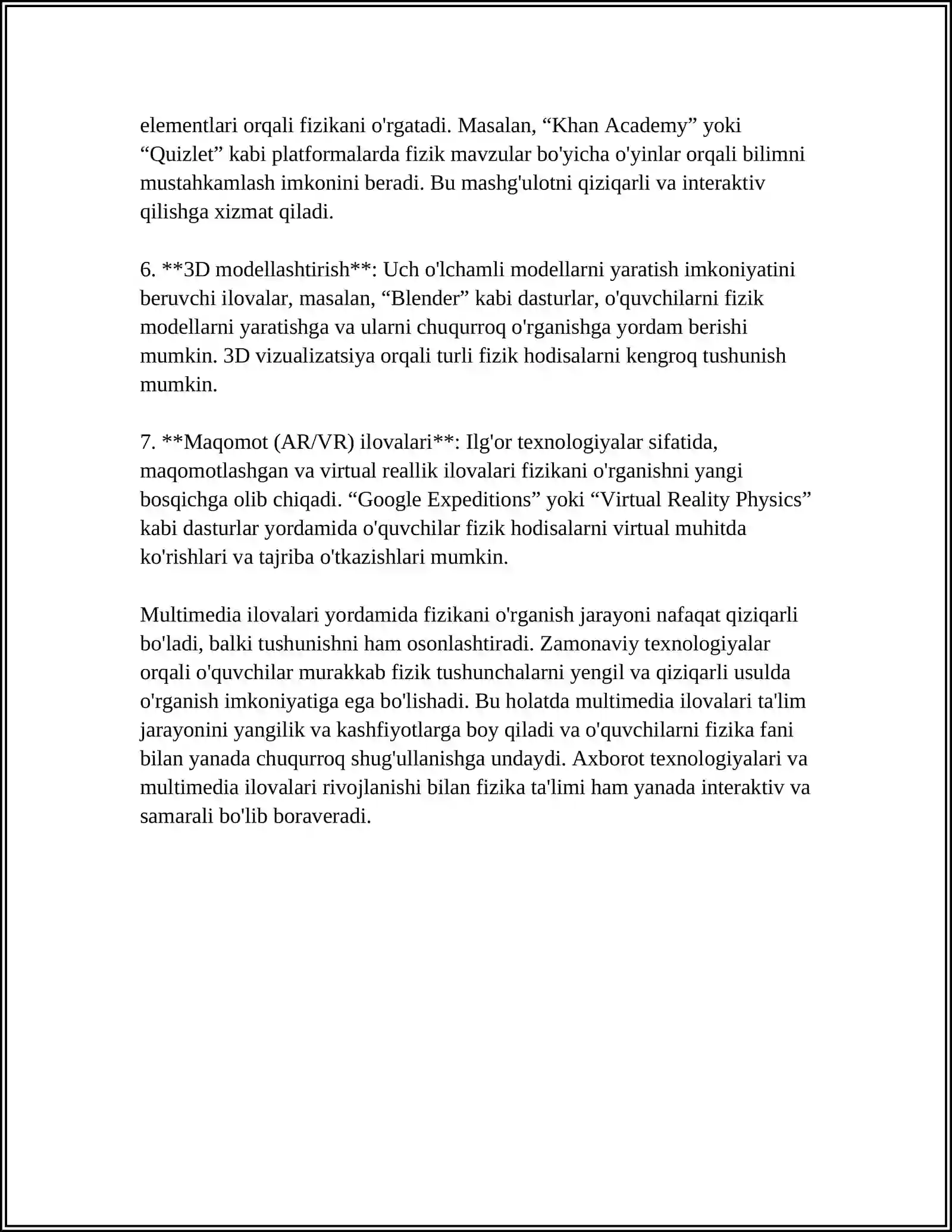 FIZIKA FANIDAN LABORATORIYA MASHGʻULOTLARINI TASHKIL ETISHDA MULTIMEDIYA ILOVALARIDAN FOYDALANISH 4