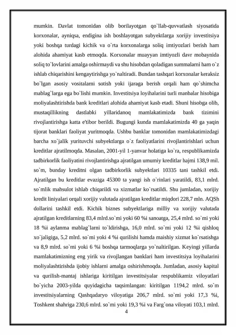 Mintaqalarni ijtimoiy – iqtisodiy rivojlanishini tartibga solish mexanizmlari 4