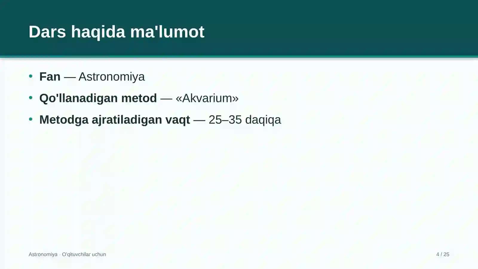 astronomiya darslarida akvarium metodidan foydalanish 2511 4
