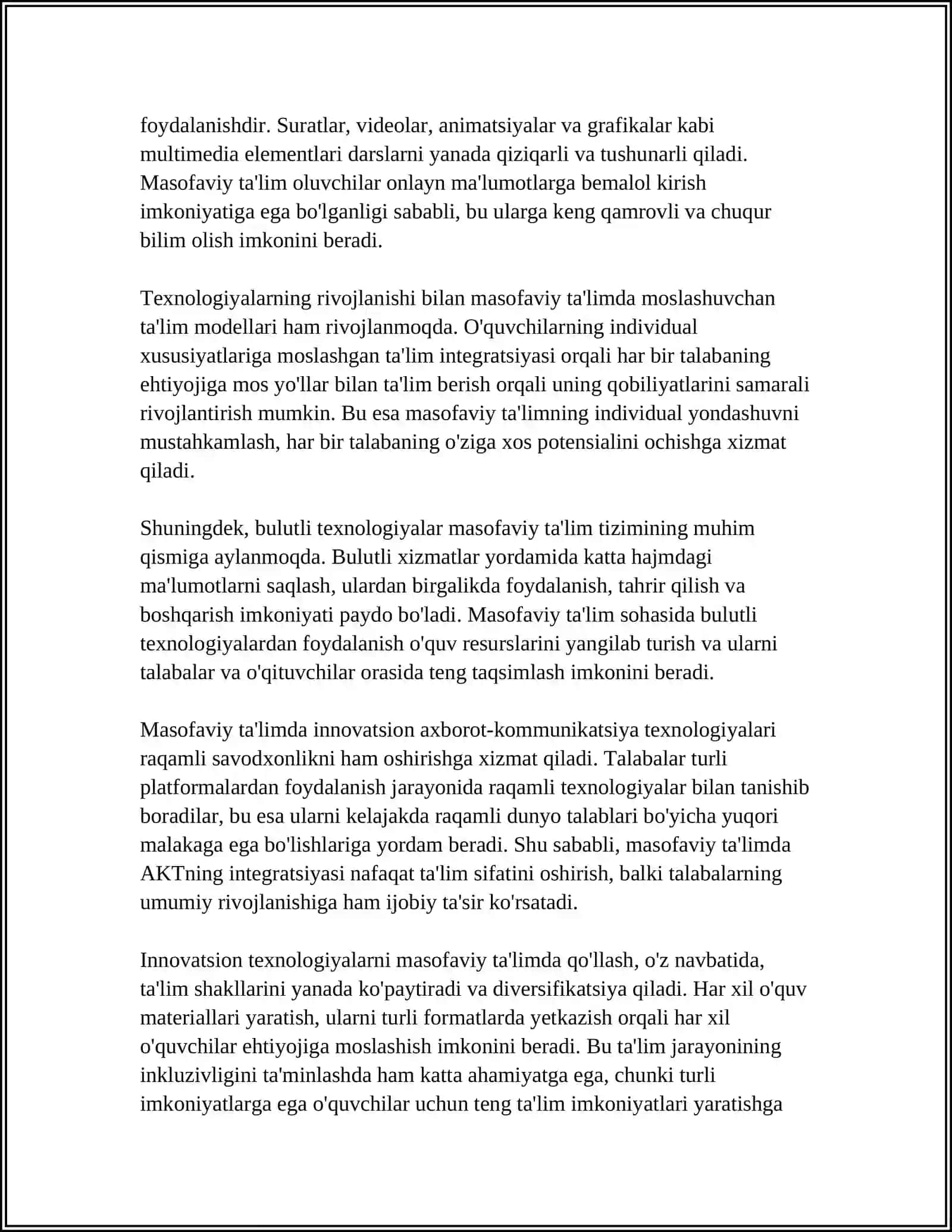 MASOFAVIY TA’LIMDA INNOVATSIYANING ROLI 4