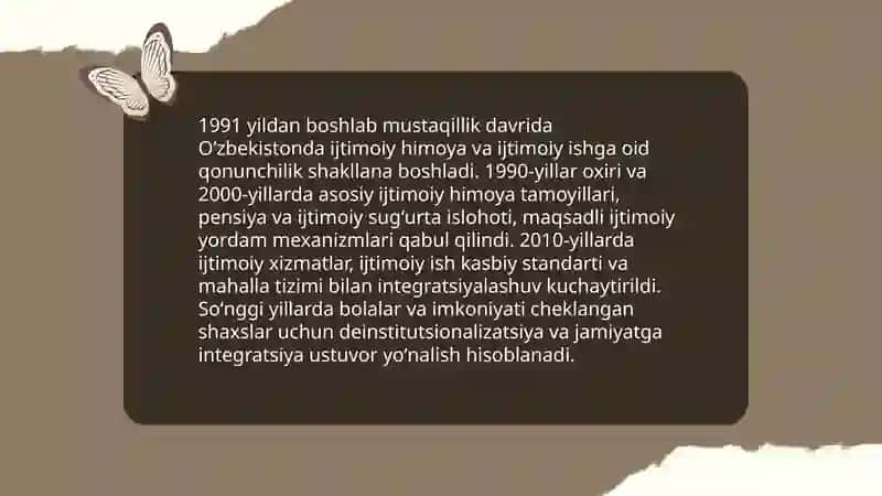 Mustaqillik Yillarida Ijtimoiy Ish Tizimining Shakllanishi va Rivoji 4