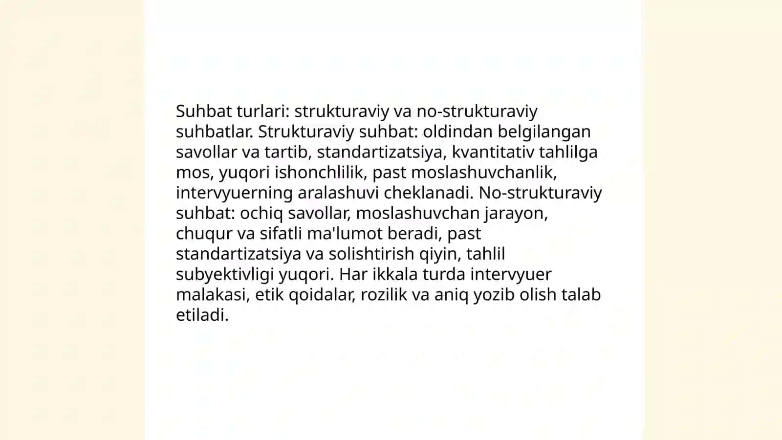 Suhbat metodi: turlari va unga qo'yiladigan talablar 4