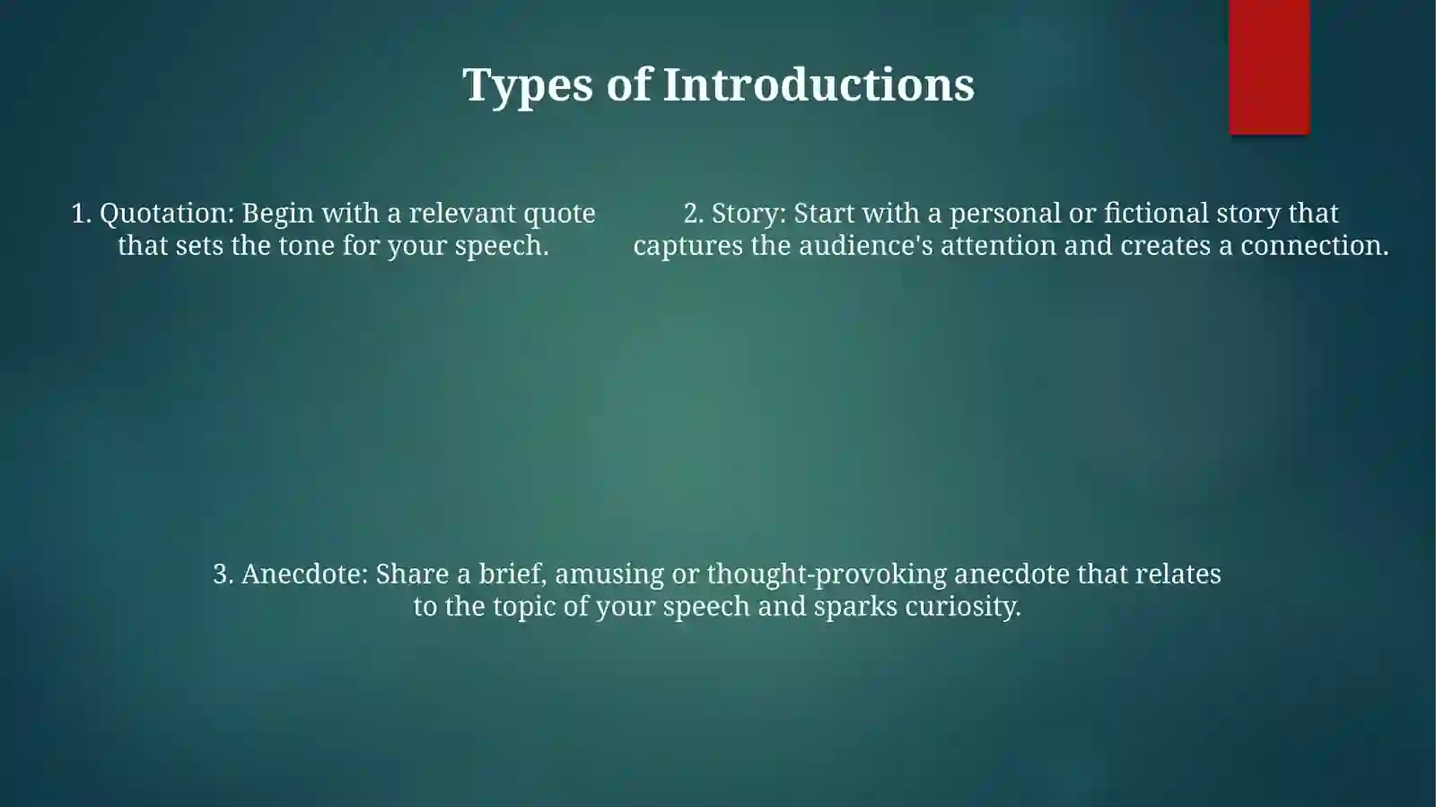Introductory Speech 4
