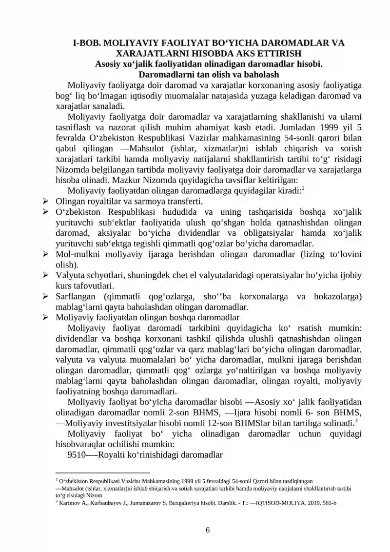 Moliyaviy natijalarni aniqlash hisobi 4