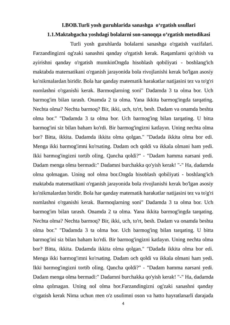 MAKTABGACHA YOSHDAGI BOLALARNI MATEMATIKAGA O'RGATISHDA SANASH VA SANASHNING TURLI TIZIMLARI 4