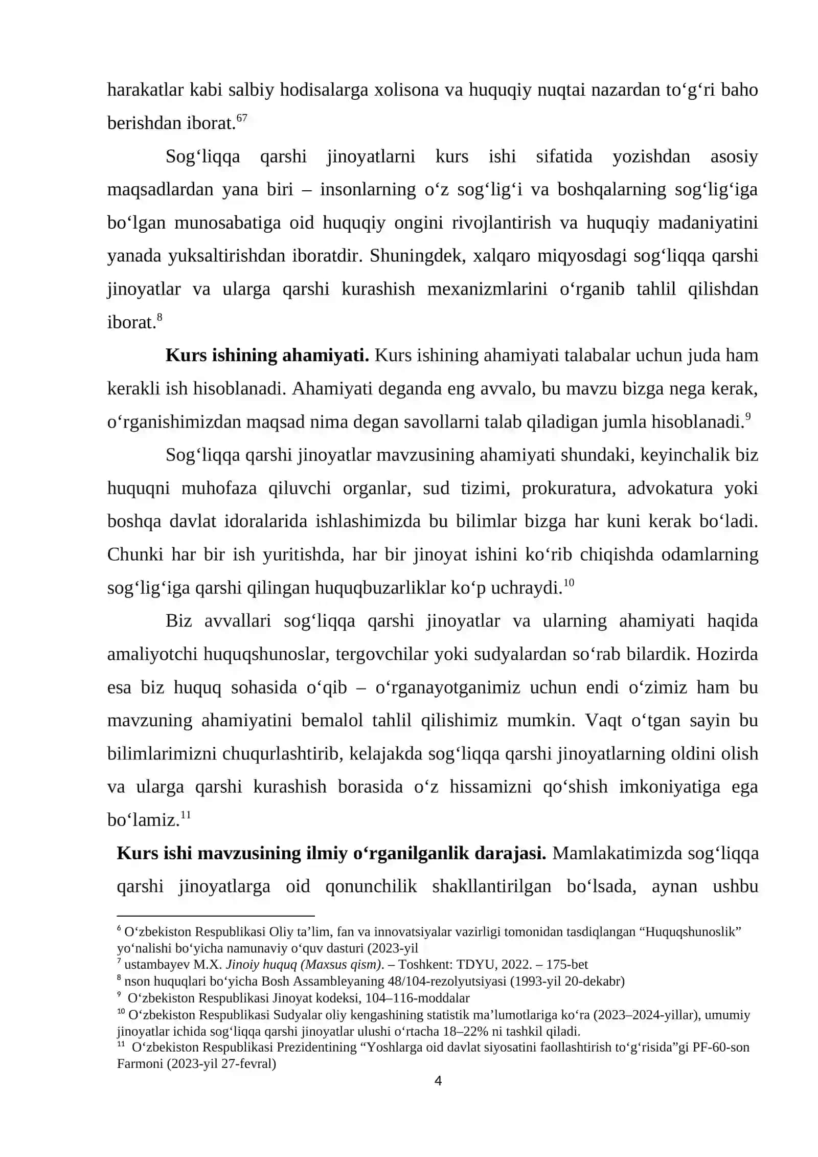 Sog’liqqa qarshi jinoyatlar 4