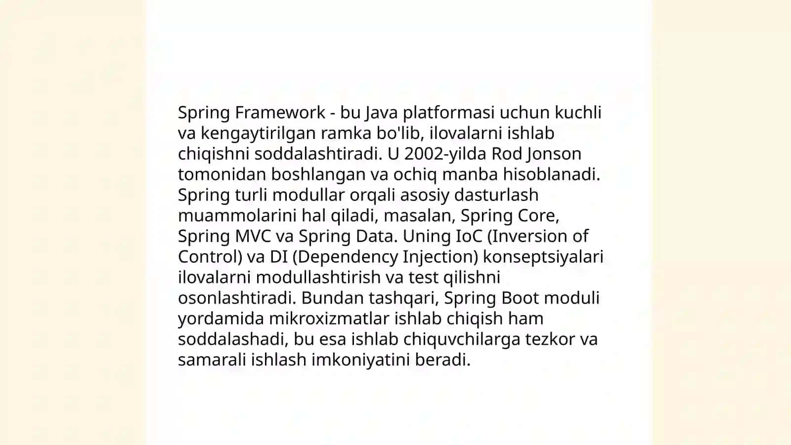 My Test va Spring QuizMaker 4