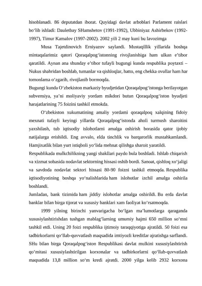 Mustaqillik yillarida Qoraqalpog‘iston Respublikasi 4
