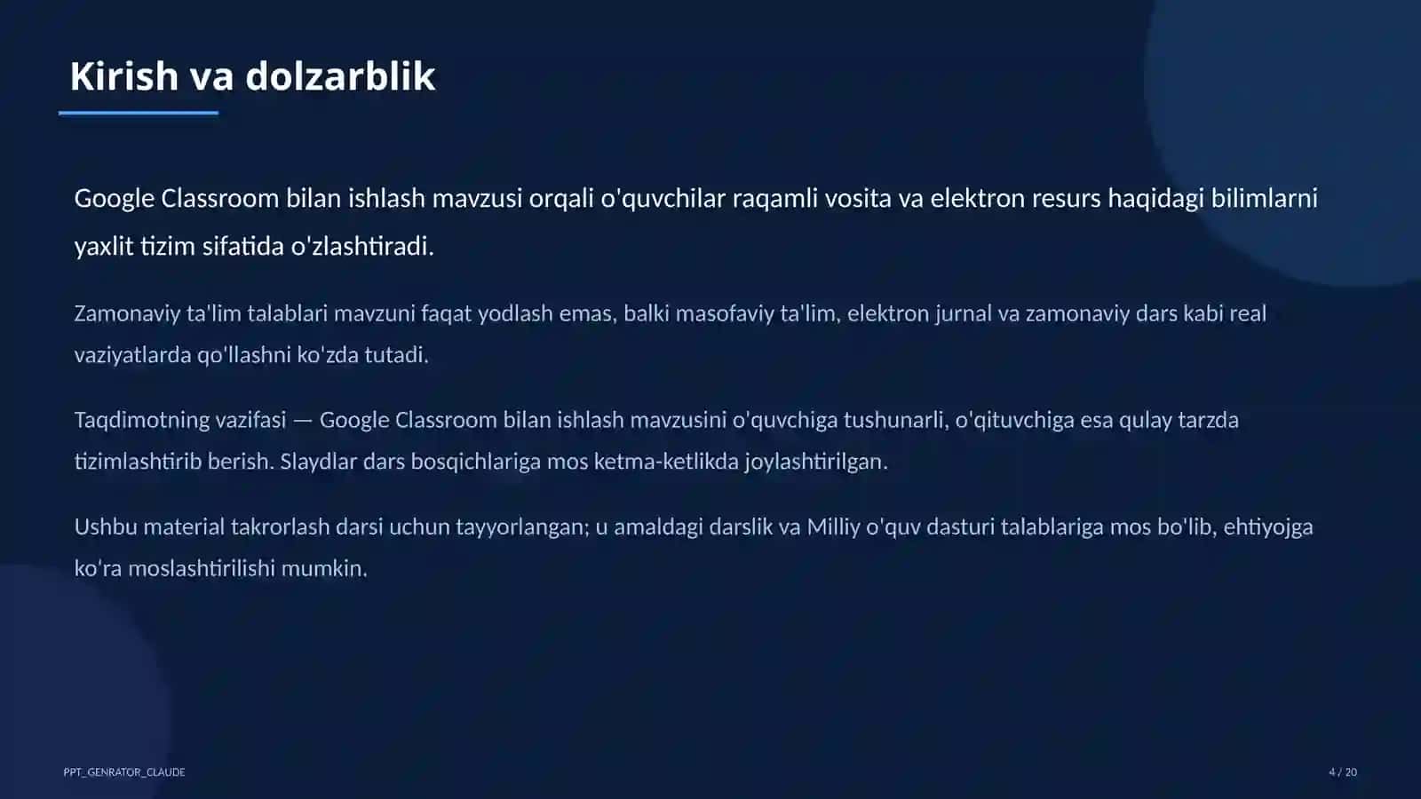 Google Classroom bilan ishlash 4
