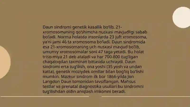 Daun sindromi 4