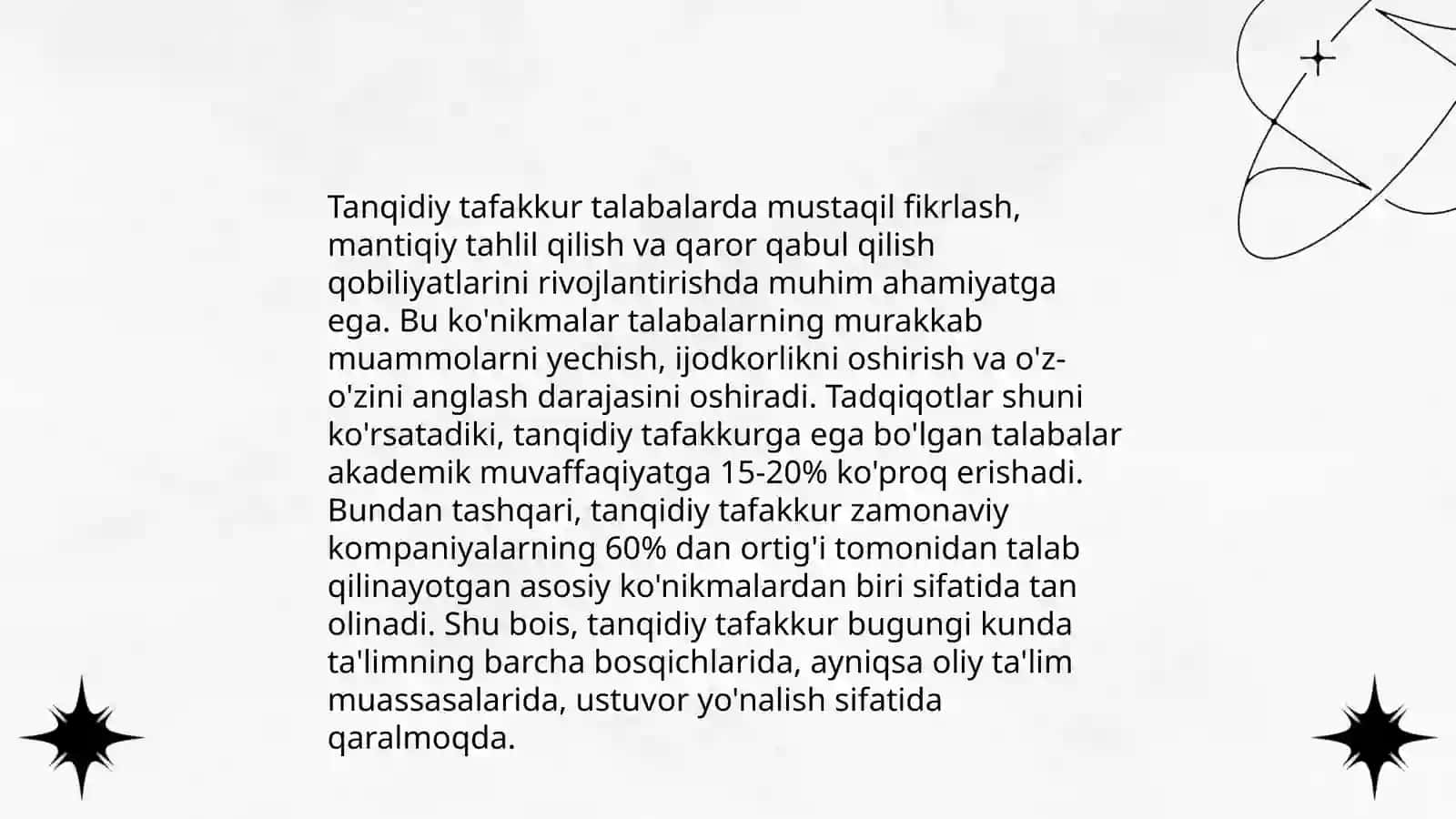Talabalarda tanqidiy tafakkurni rivojlantirish usullari 4