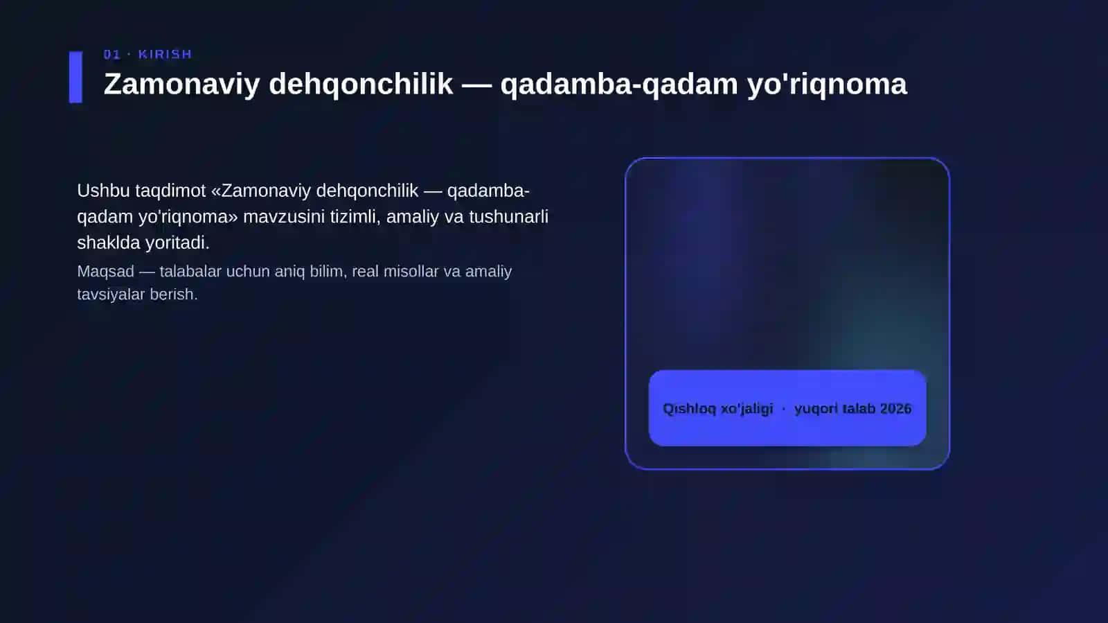 Zamonaviy dehqonchilik — qadamba-qadam yo'riqnoma 4