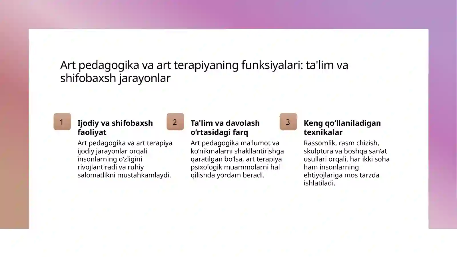 Art pedagogikasi va art terapiya 4