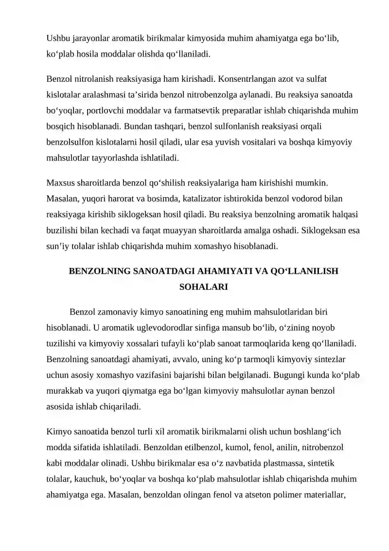 Benzol kimyoviy xossalari 4