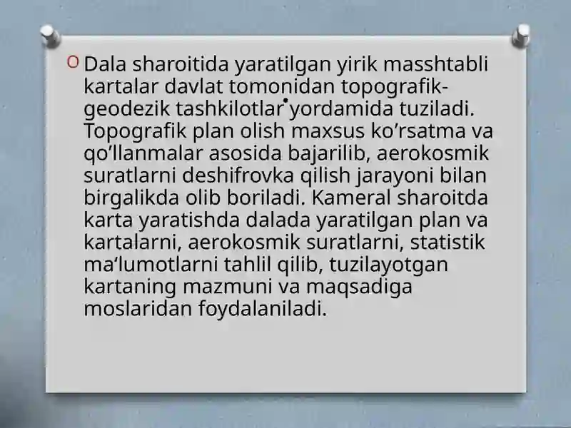 Kartalarni tuzishda asosiy qilinadigan ishlar 4