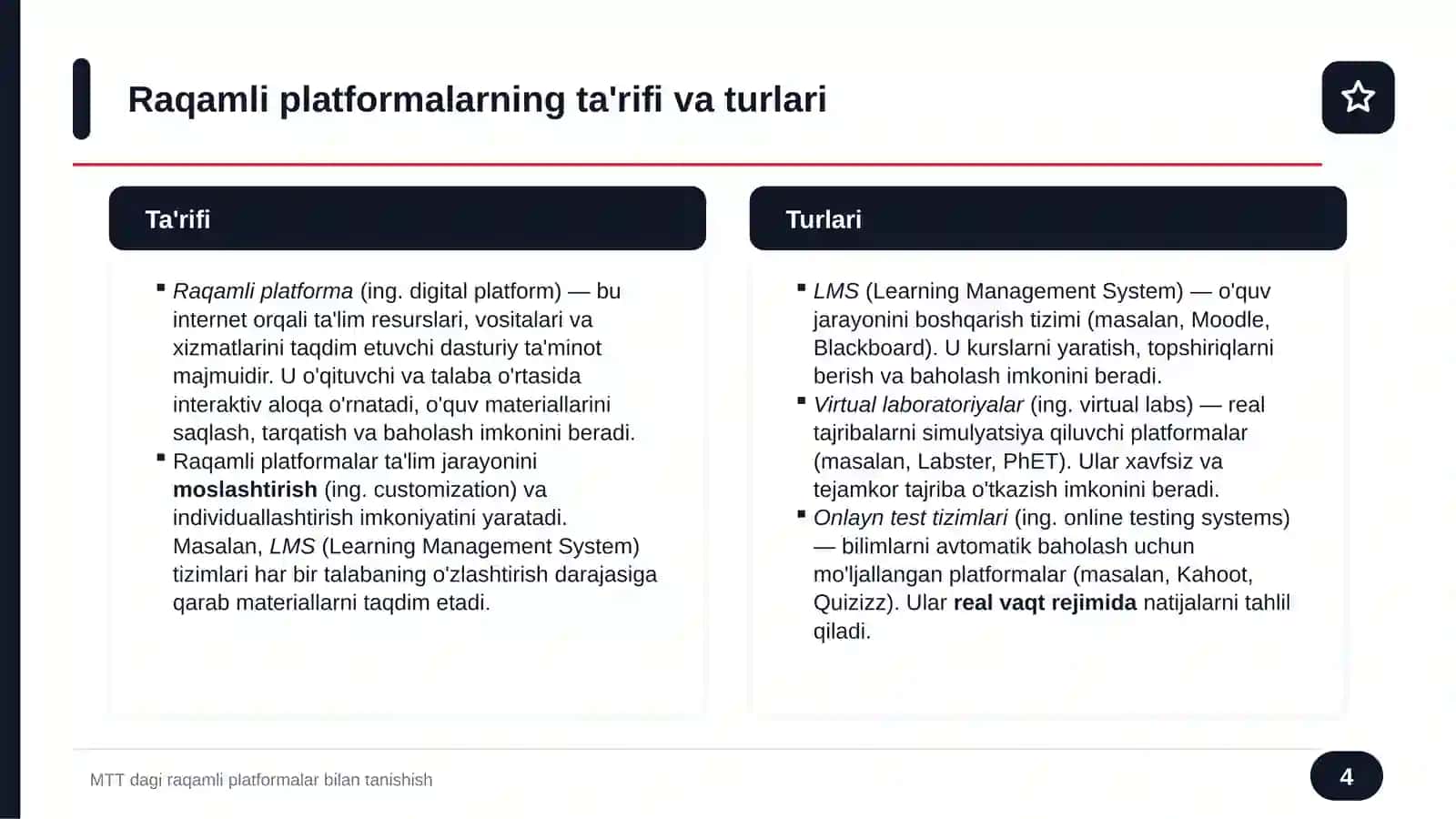 MTT dagi raqamli platformalar bilan tanishish 4