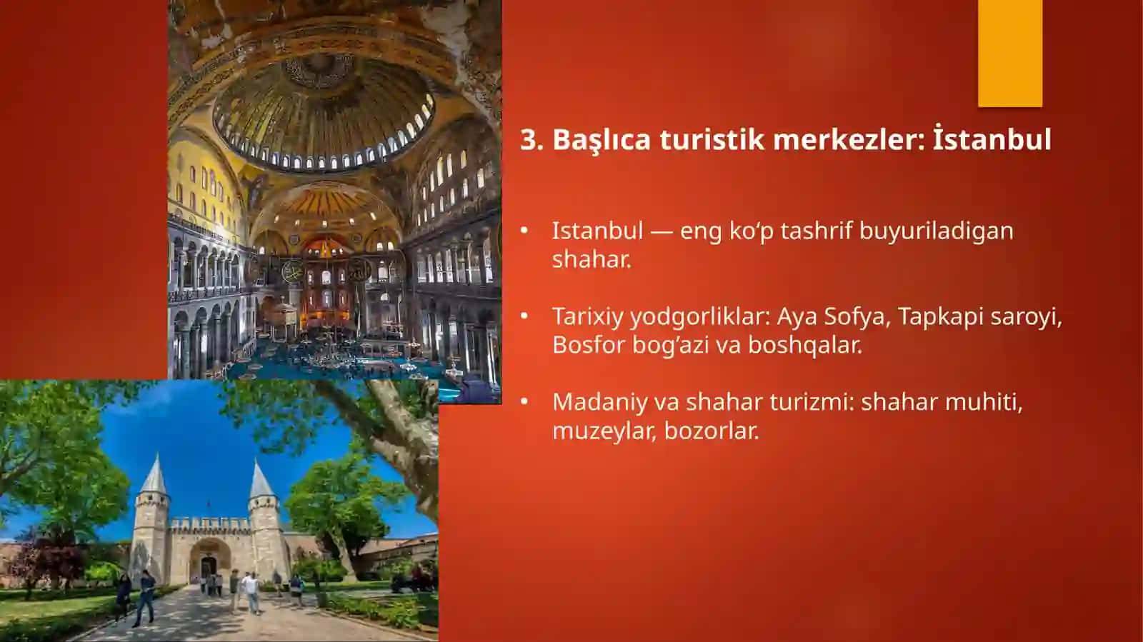 Turkiyada xalqaro turizm va sayyohlik yo'nalishlari. 4