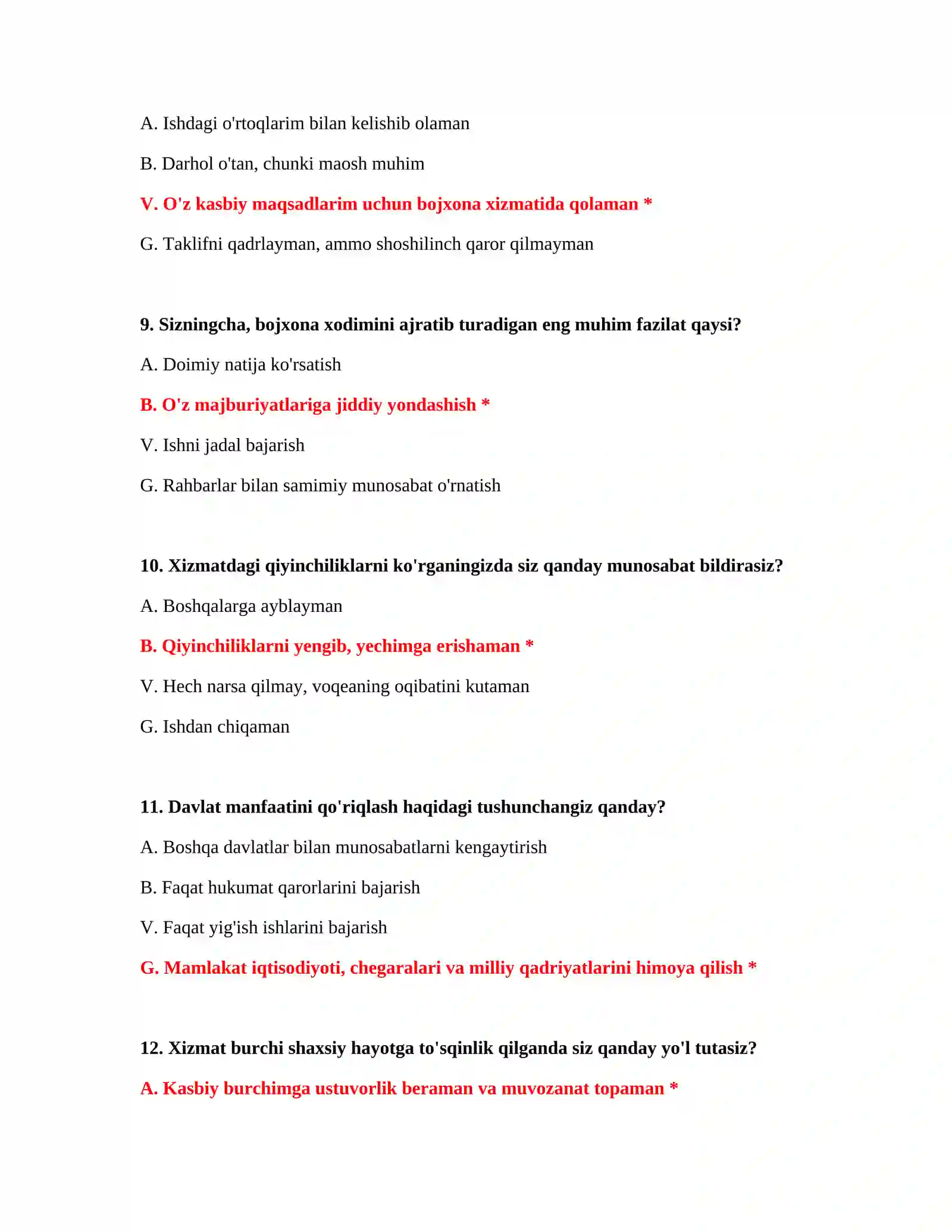 Bojxona testlari DOCX 4