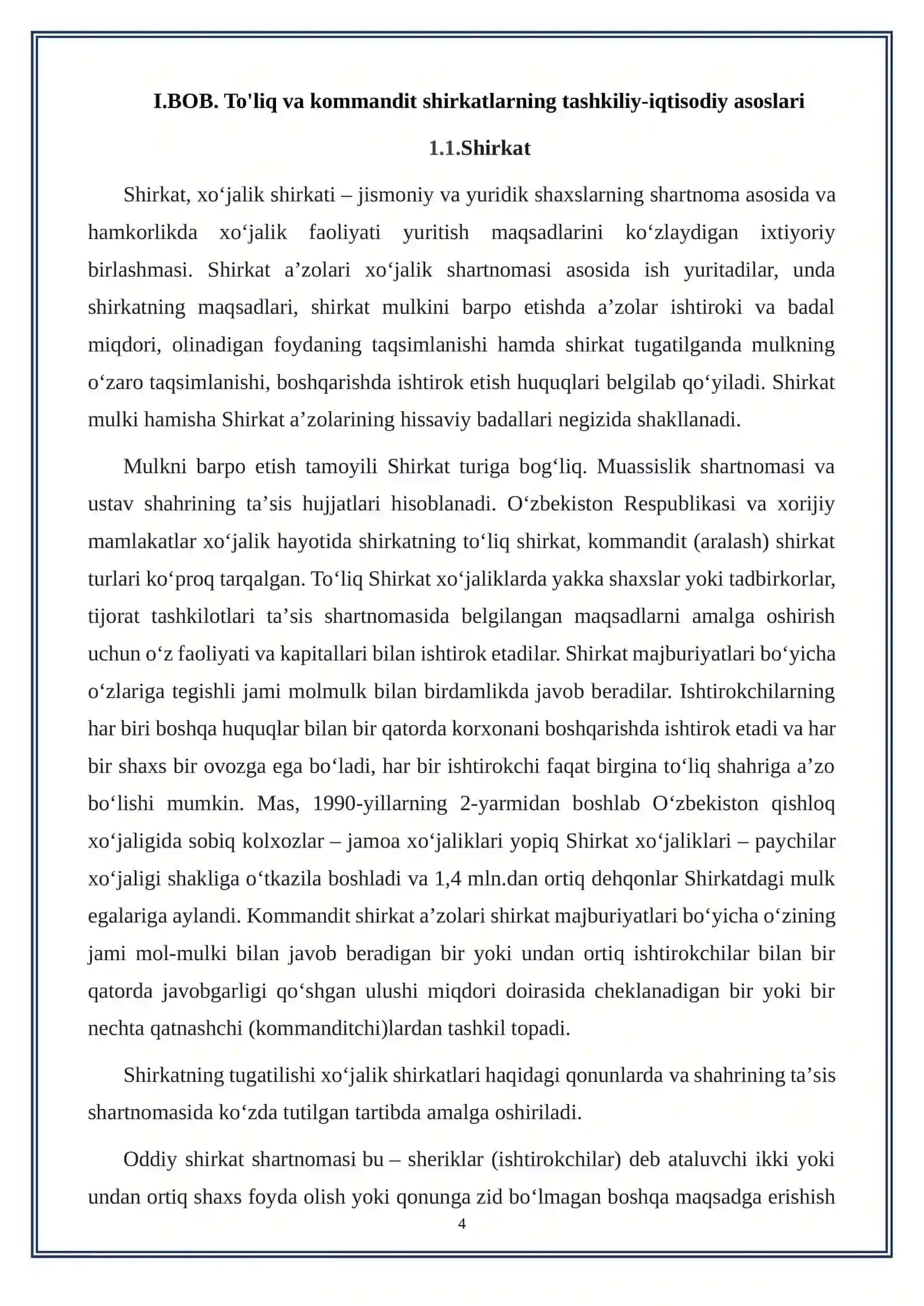 To'liq va kommandit shirkatlarning tashkiliy-iqtisodiy asoslari 4