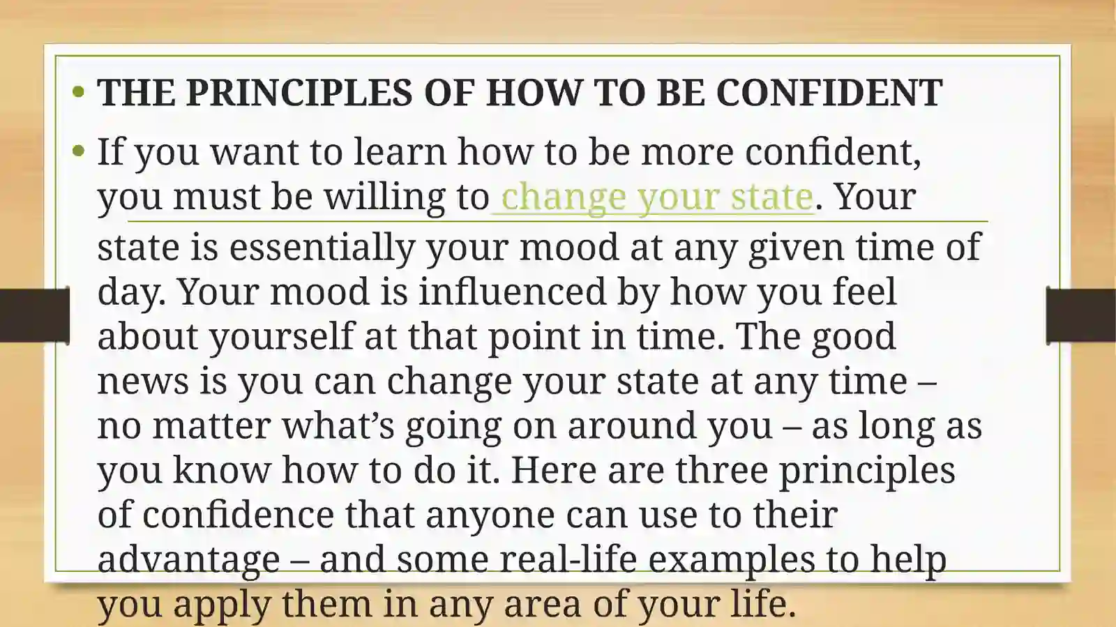 How to be CONFIDENT 4