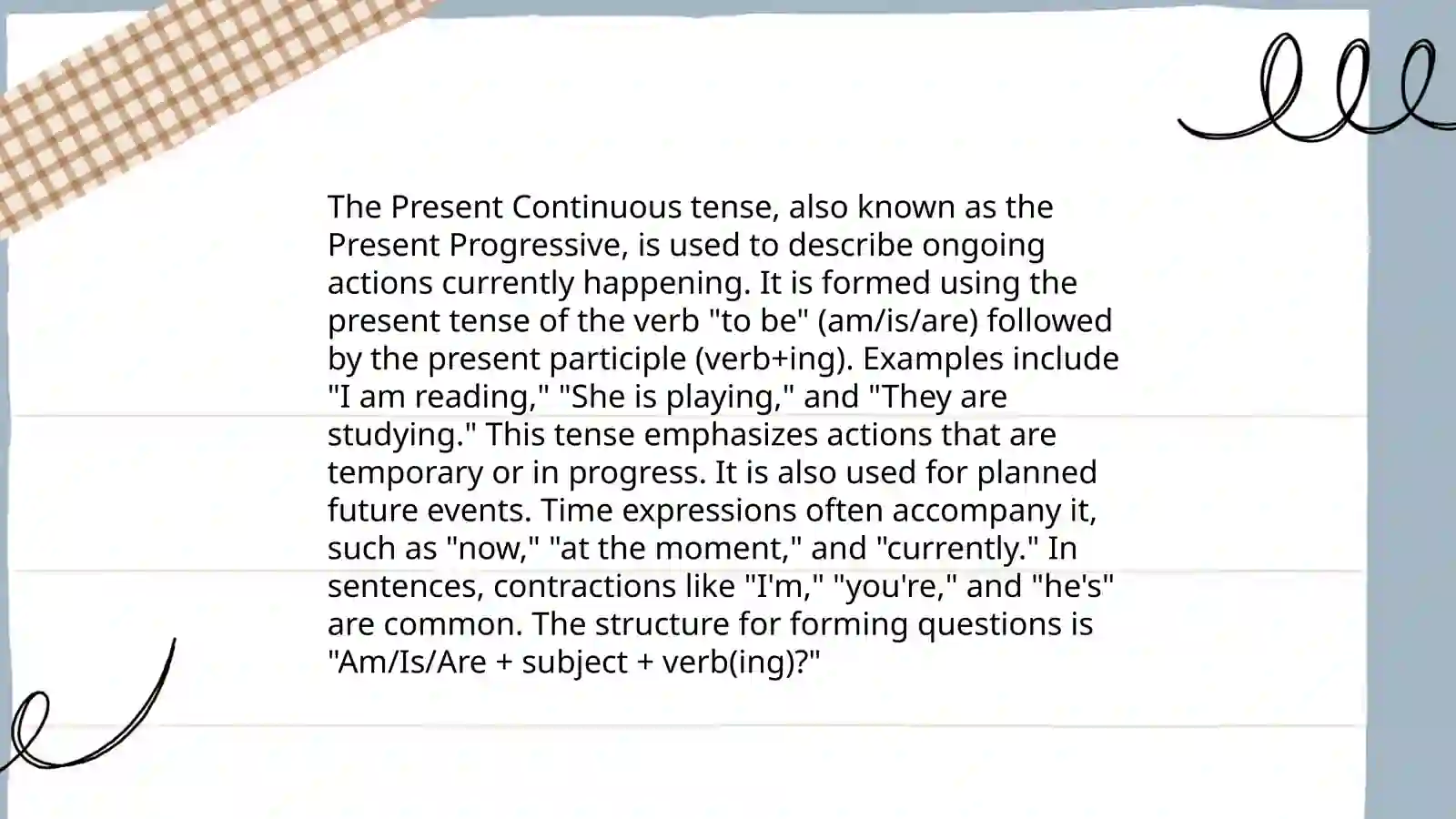 Present Continuous haqida ma'lumot 4