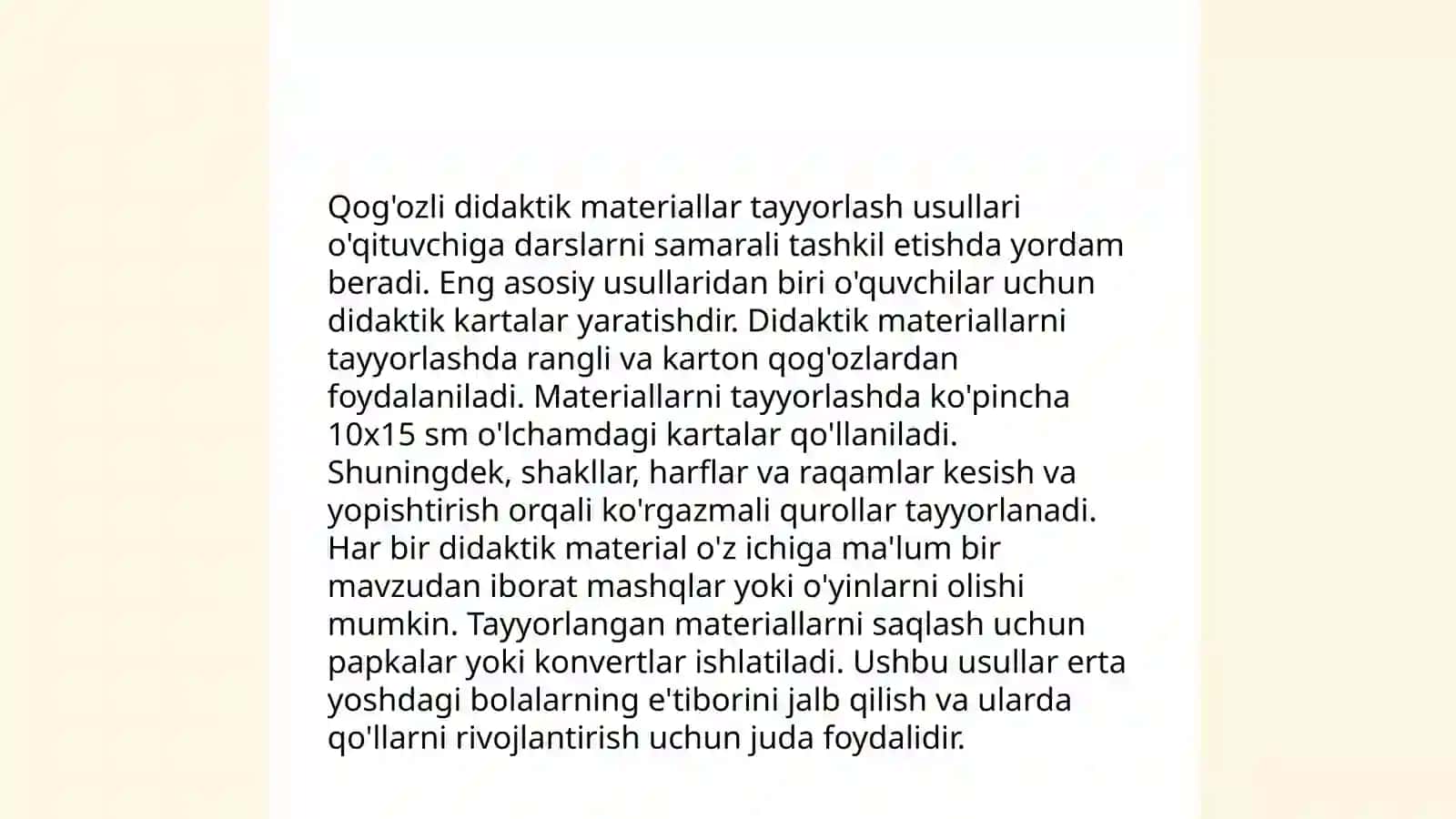 Matematikaga oid didaktik materiallarni tayyorlash va ulardan darsda foydalanish metodikasi 4