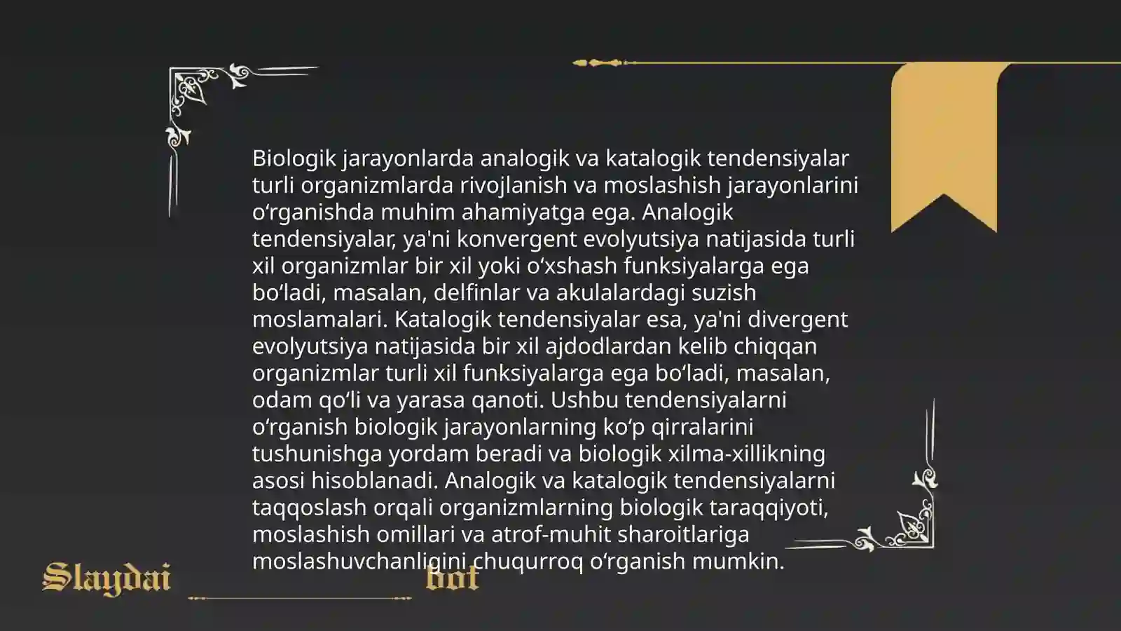 Analogik va katalogik jarayonlarni ontogonezda o'zgarib borishi 4