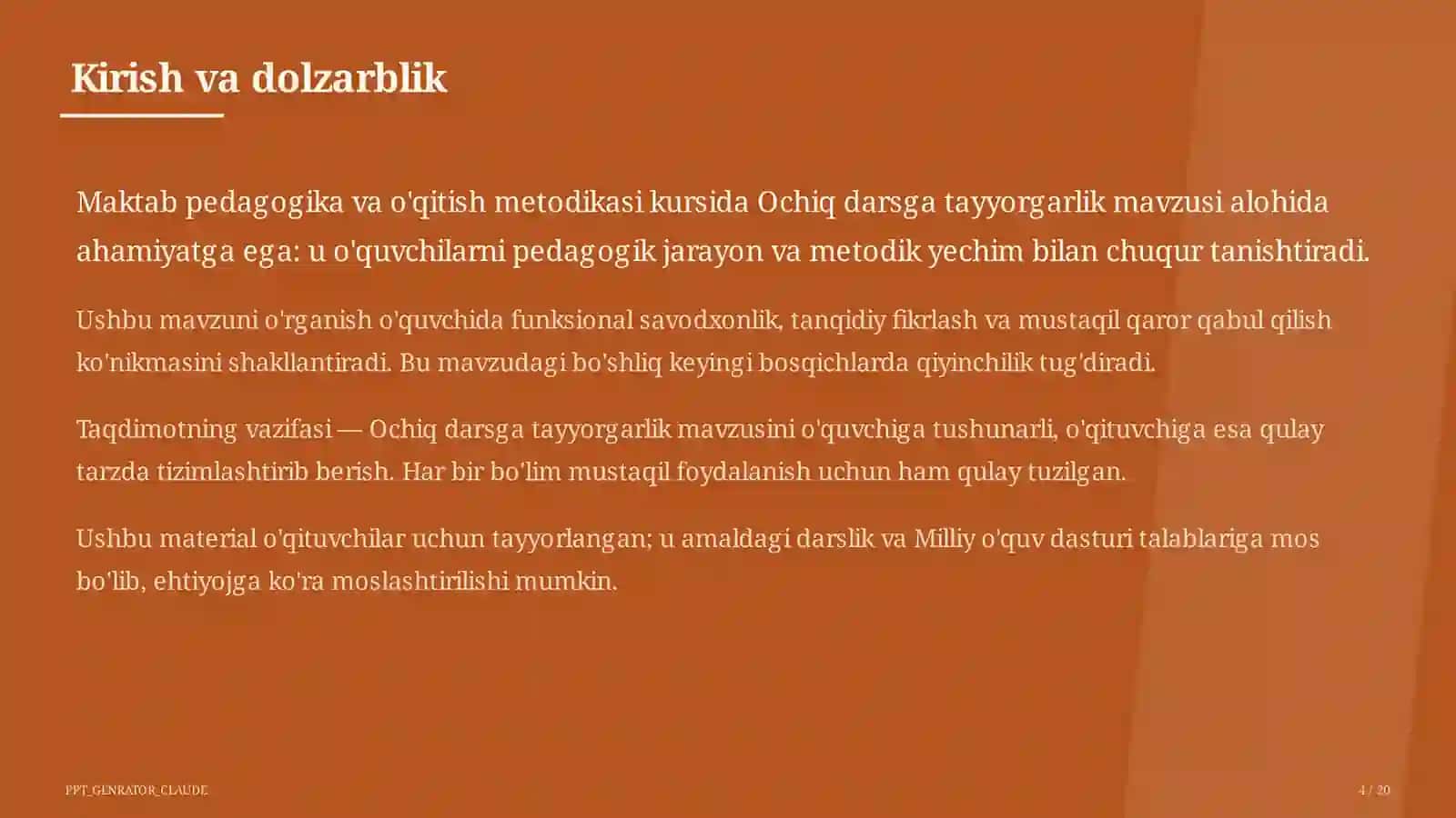 Ochiq darsga tayyorgarlik 4