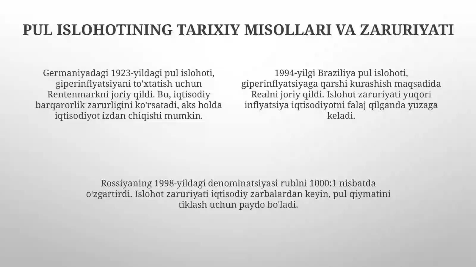 Pul islohoti 4