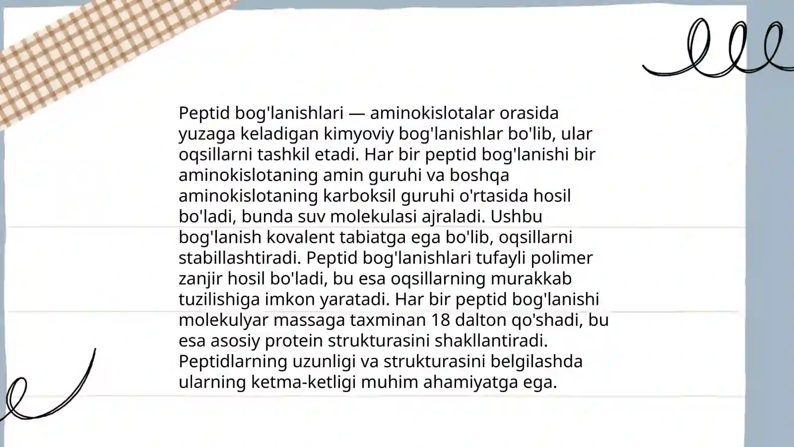 Peptidlar va oqsillar 4
