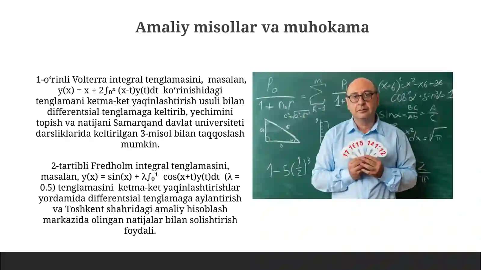 Integral tenglamani ketma ket yaqinlashish usulida differenrsial tenglamalarga keltirib yechish 4
