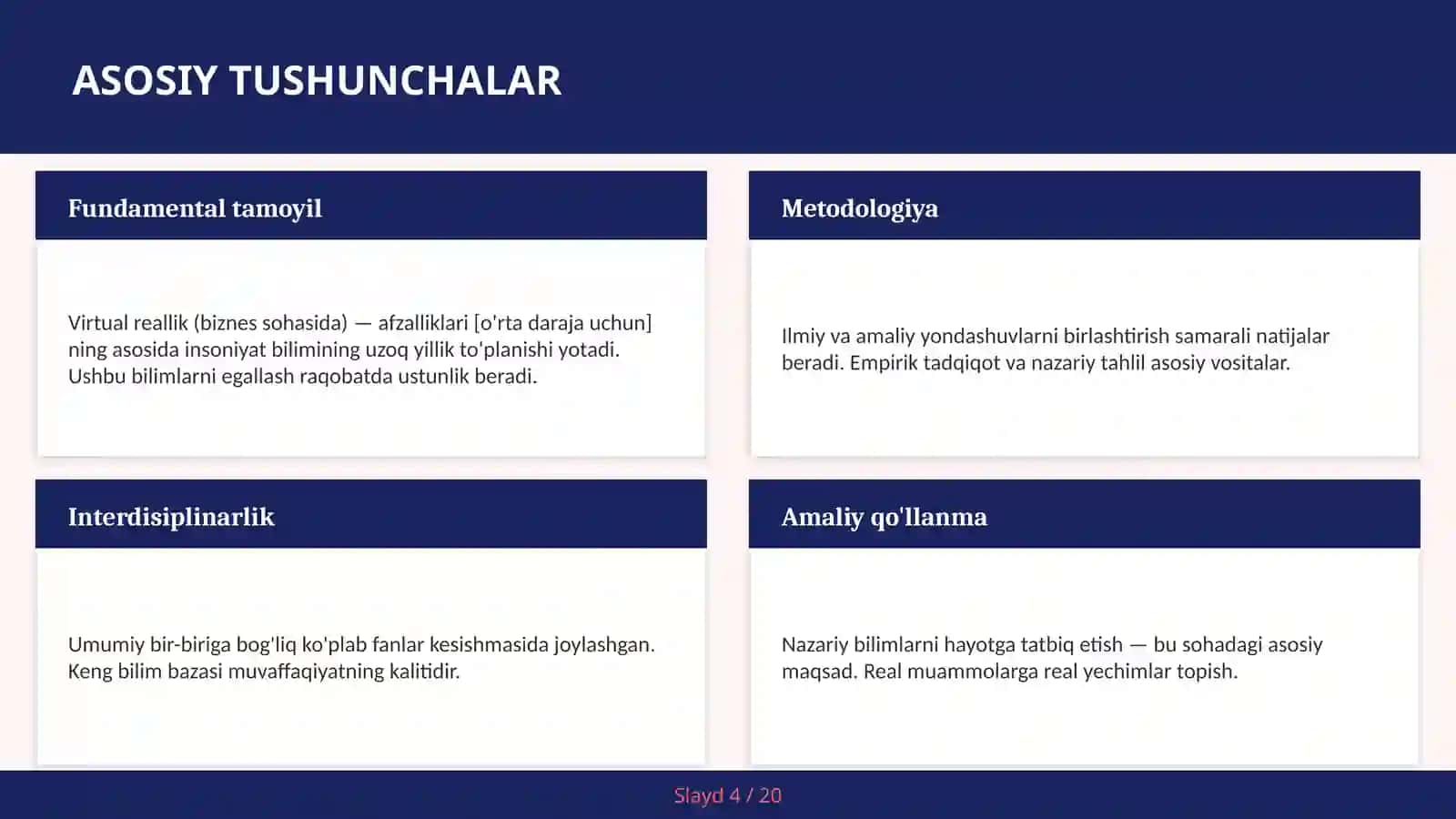 Virtual reallik (biznes sohasida) — afzalliklari [o'rta daraja uchun] 4