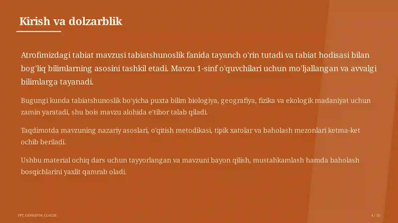Atrofimizdagi tabiat (1-sinf) 4