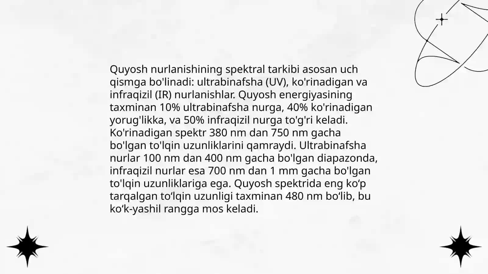 QUYOSH ENERGIYASINING ATMOSFERA VA YER SIRTIDAGI O'ZGARISHLARI 4