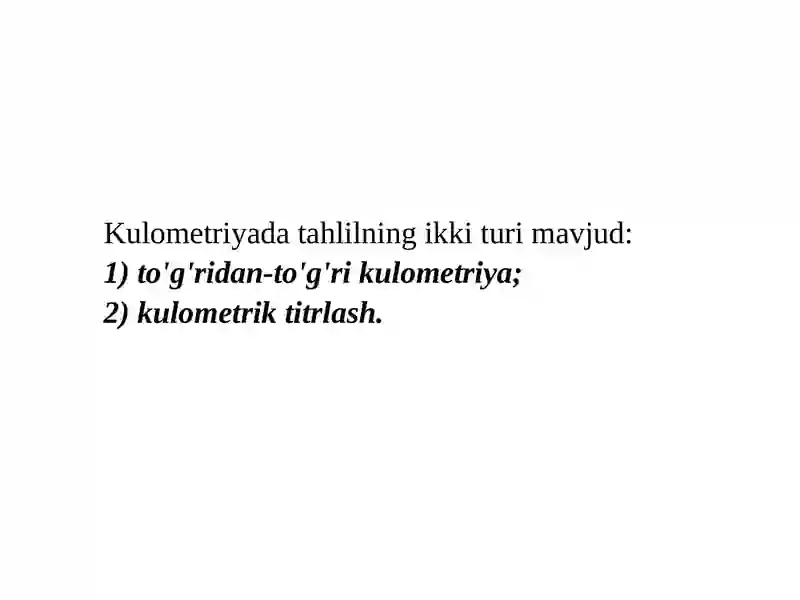 Tahlilning elektrokimyoviy usullari, 2-qism Kulometriya. Voltamperometriya 4