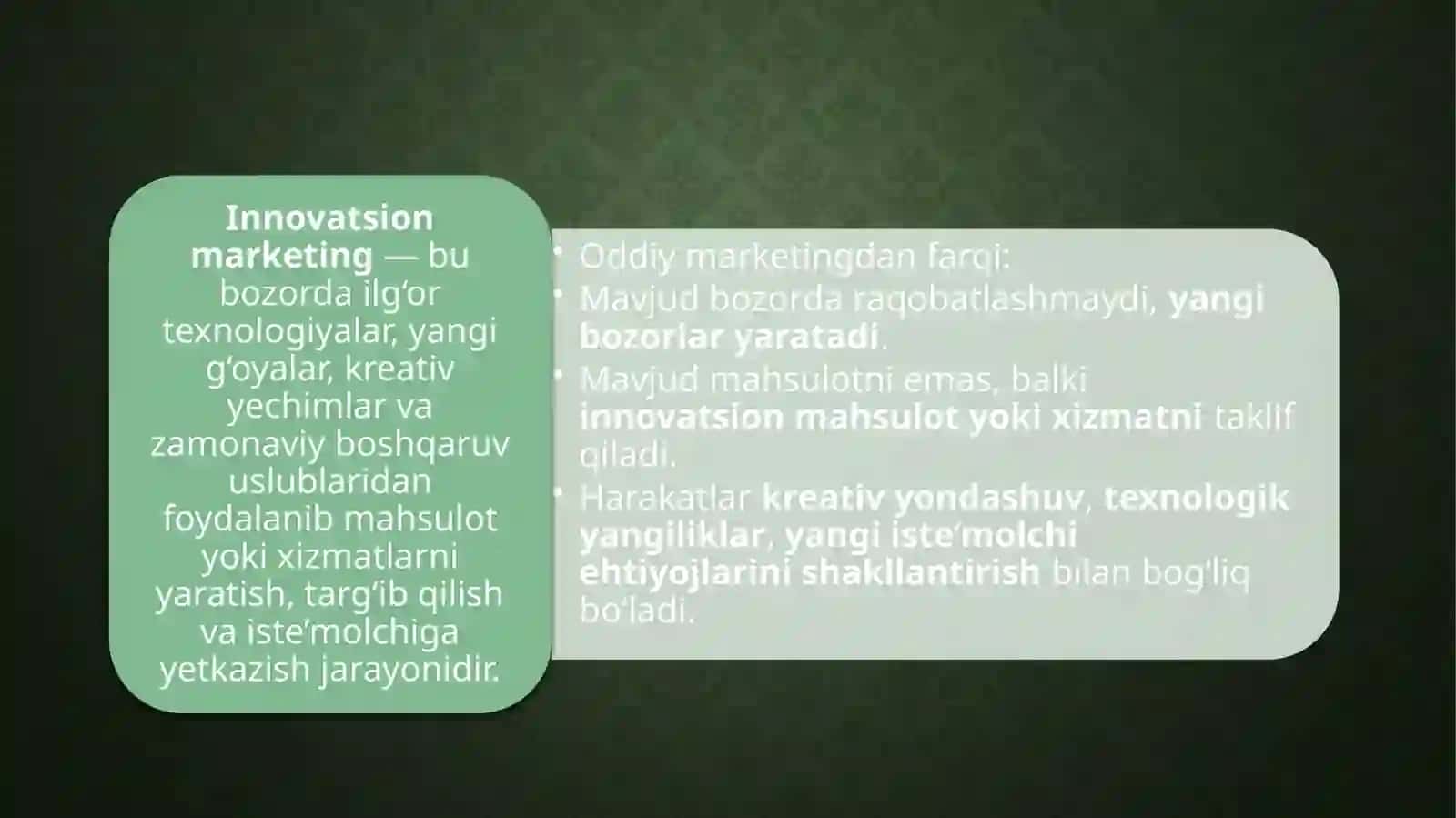 TIJORAT SIRI VA ICHKI TAHLILInnovatsion marketing va elektron tijorat 4