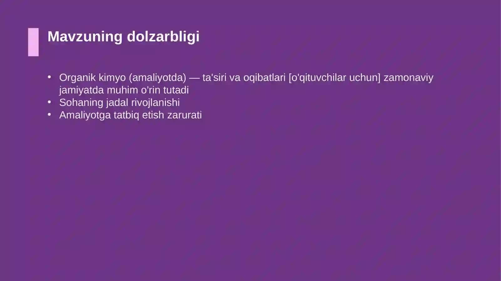 Organik kimyo (amaliyotda) — ta'siri va oqibatlari [o'qituvchilar uchun] 4