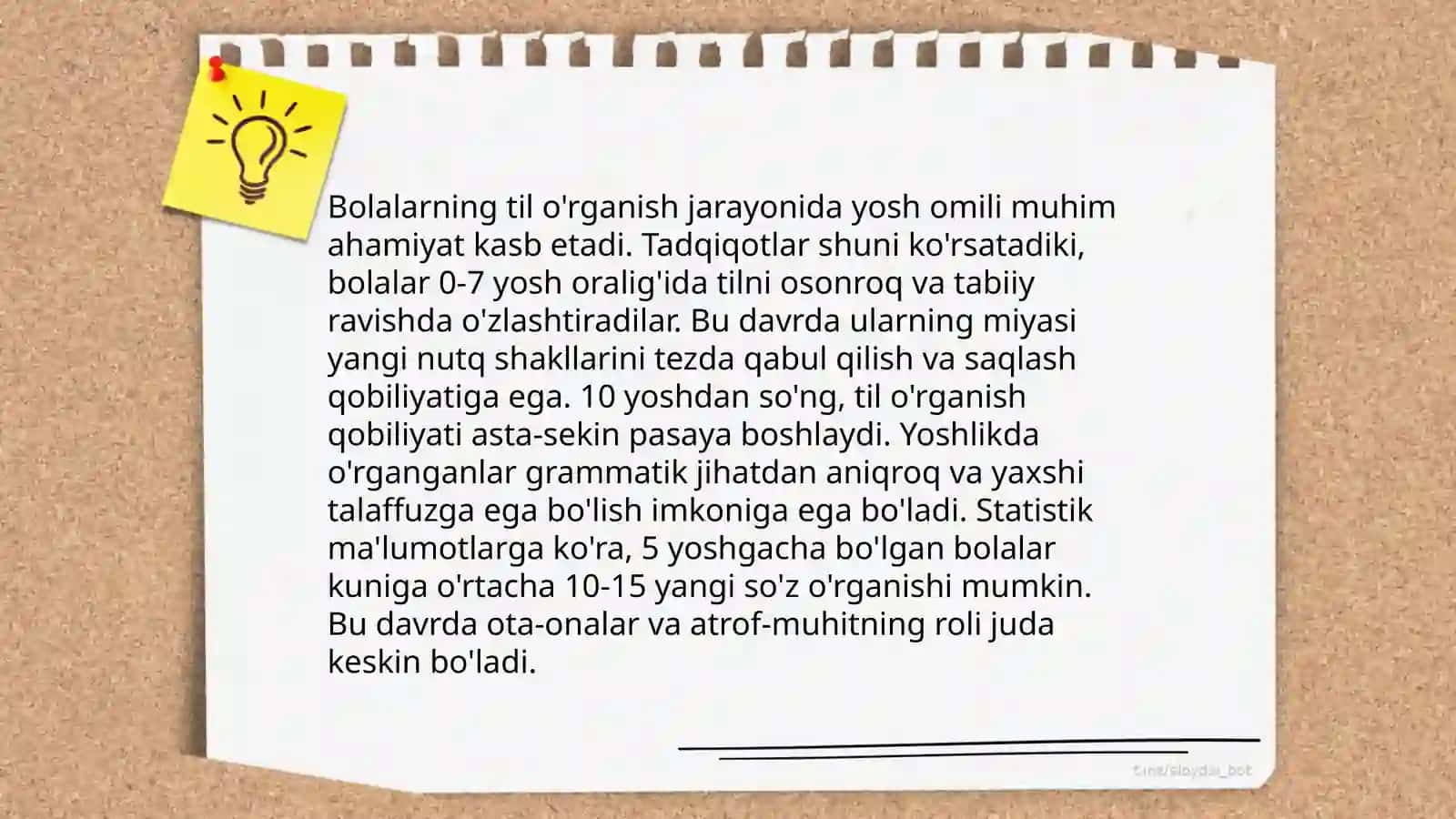 Bolalar va kattalar nutqidagi tafovutlar 4