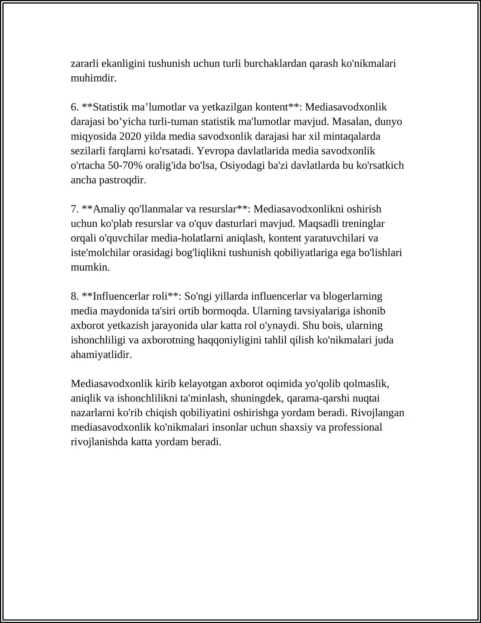 MEDIASAVODHONLIKNI QANDAY OSHIRISH MUMKIN 4
