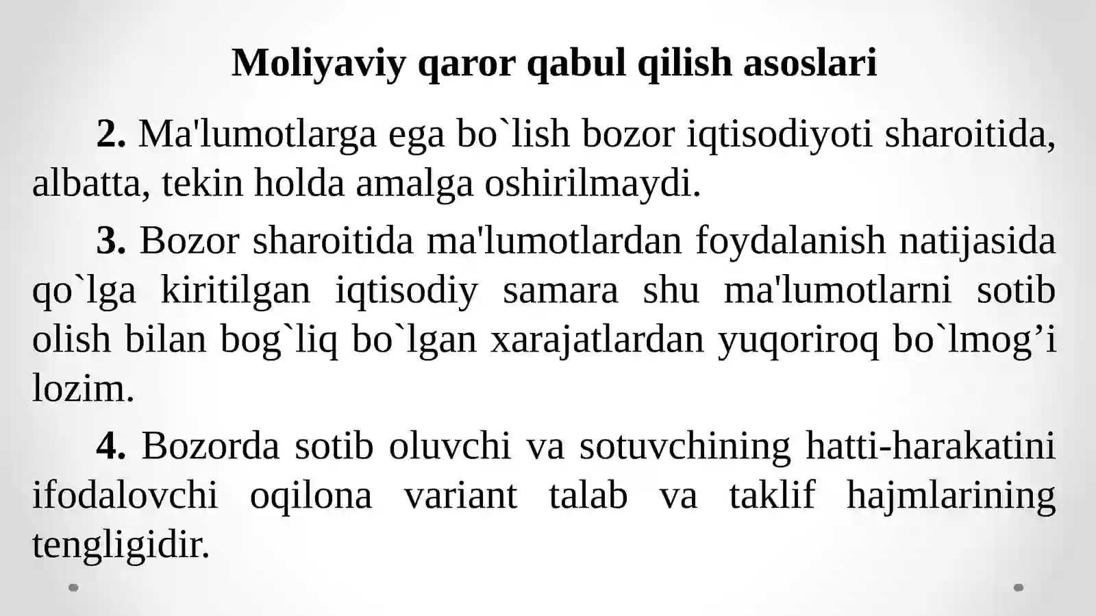 Moliyaviy qarorlar 4