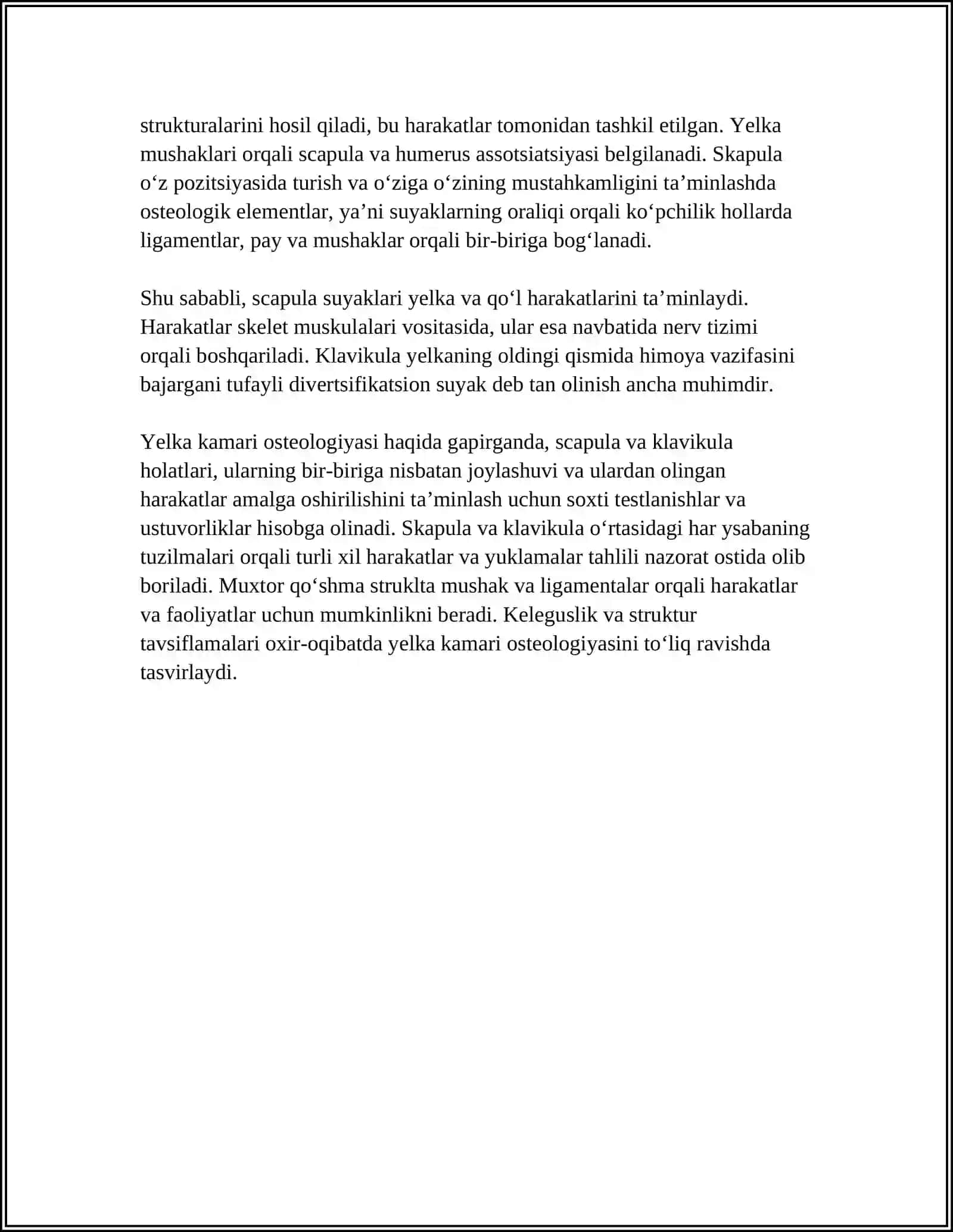 Yelka Kamari va Yelka Mushaklari 4