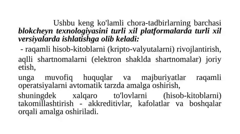 Blokcheyn texnologiyasi va undan foydalanish yo‘llari 4