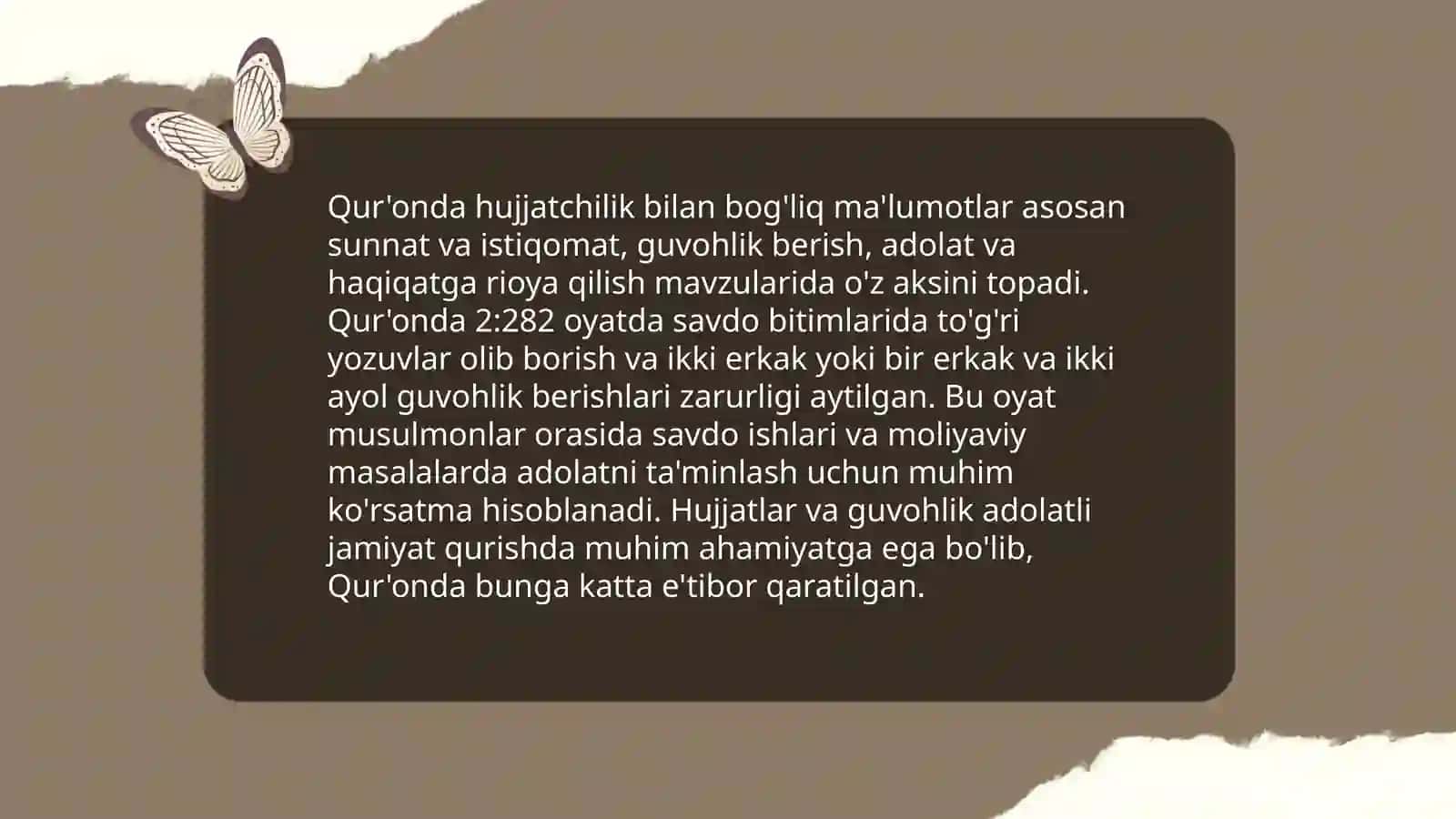 Hujjatchilik va uning tarixi haqida 4
