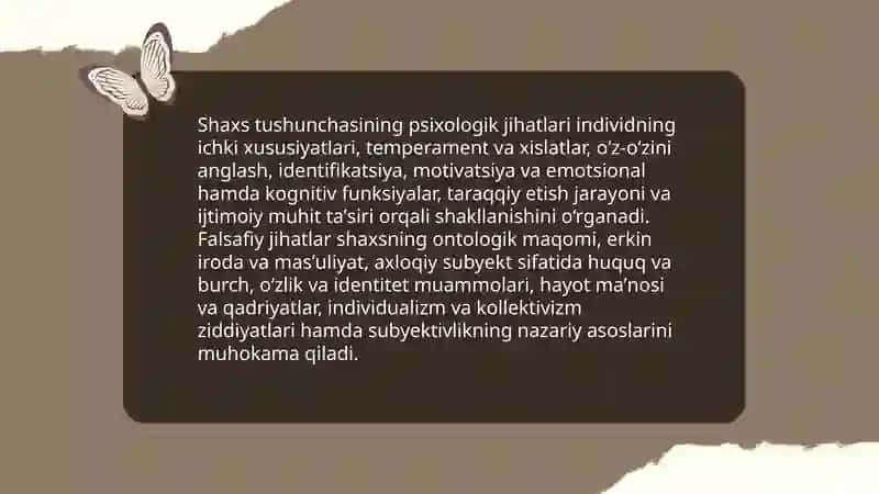 Induvid, shaxs individuallik tushunchalari 4
