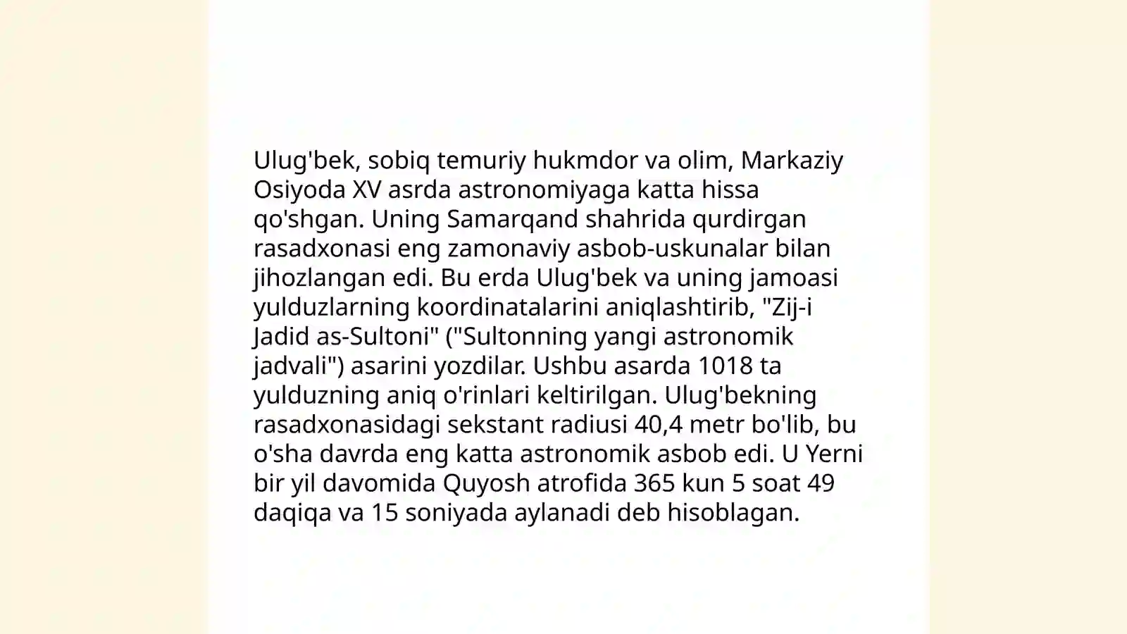 Mirzo Ulug'bek 4