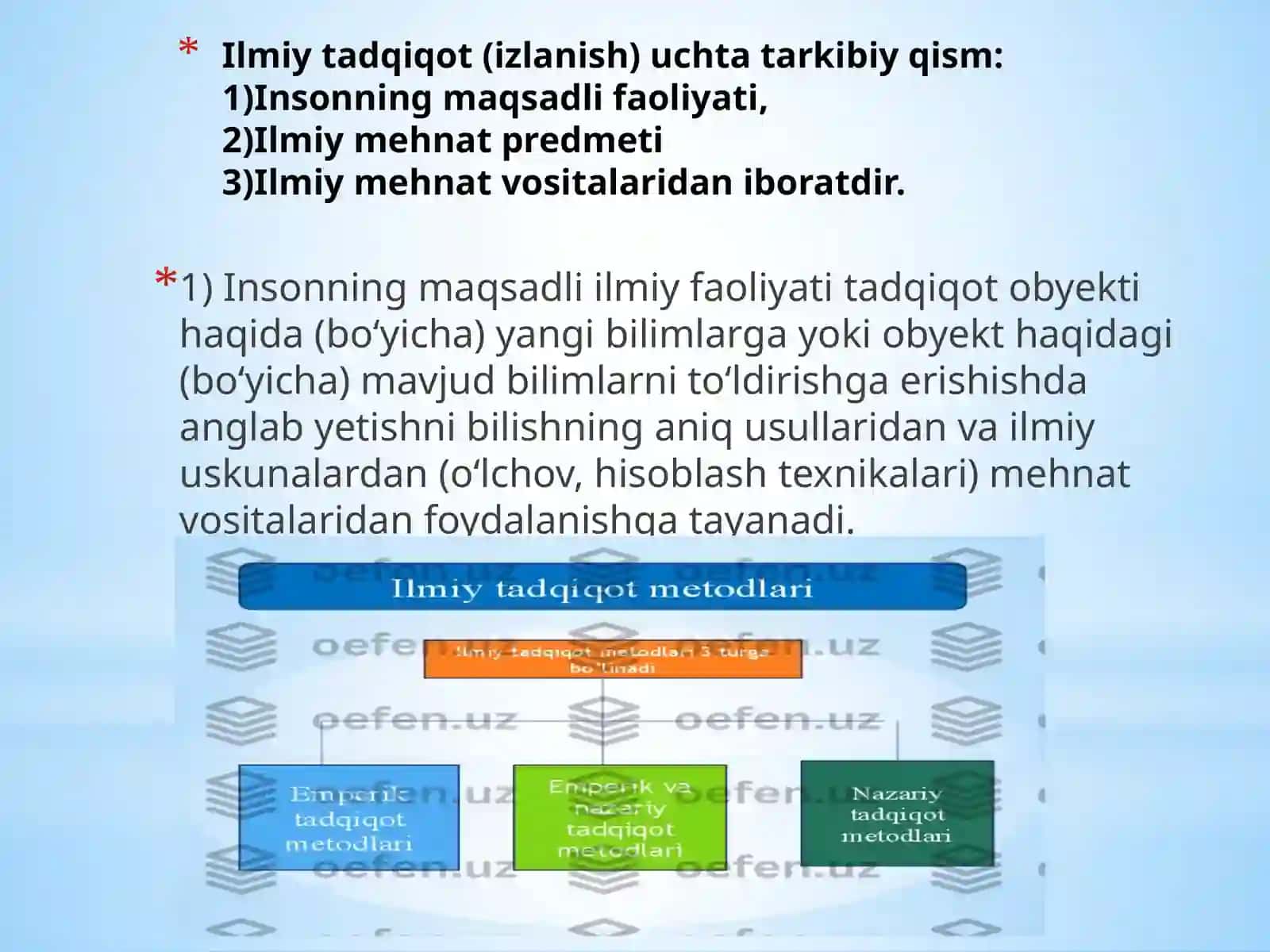 Tadqiqot uslublarini to’g’ritanlash 4