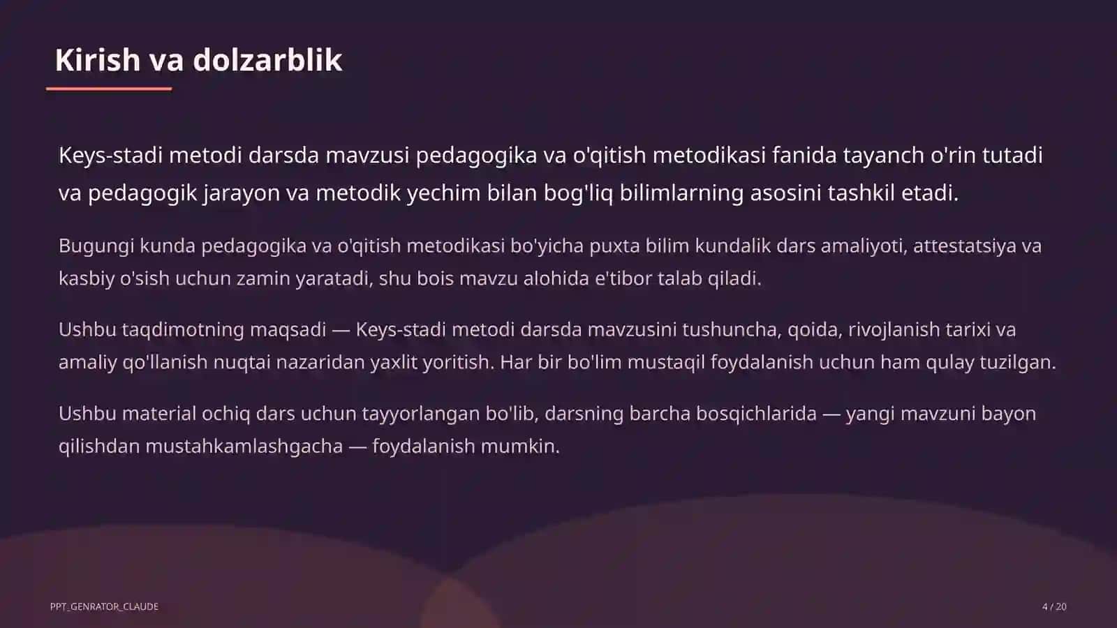 Keys-stadi metodi darsda 4