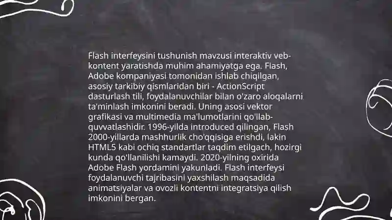 Adobe Flash dasturida ishlash 4