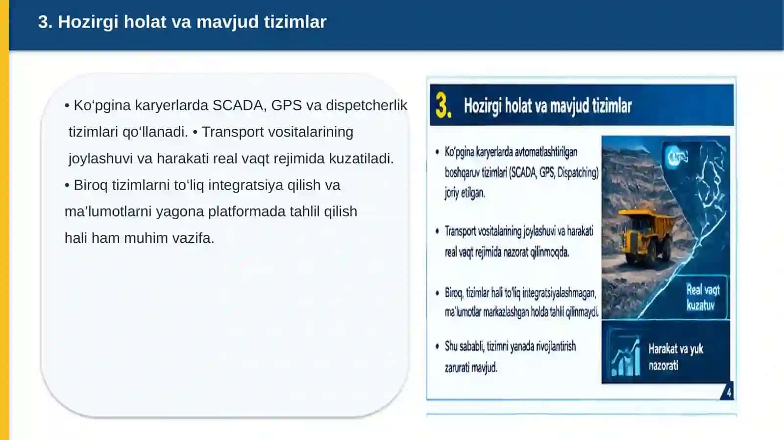Karyerlarda dasturlashtirilgan boshqaruv tizimi 4